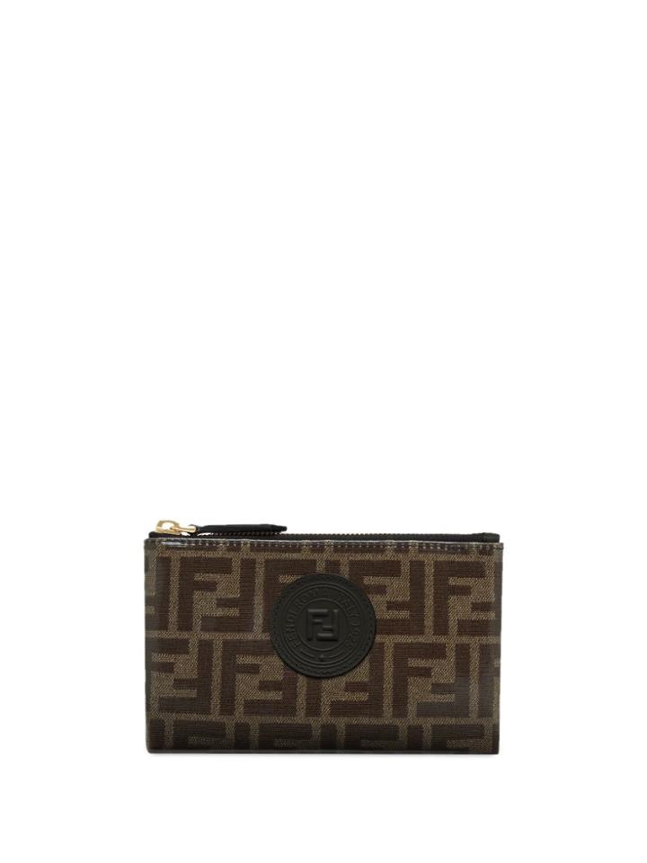 Fendi Small Ffreedom Pouch Purse - Brown