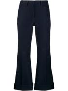 Nº21 Turn-up Hem Tailored Trousers - Blue
