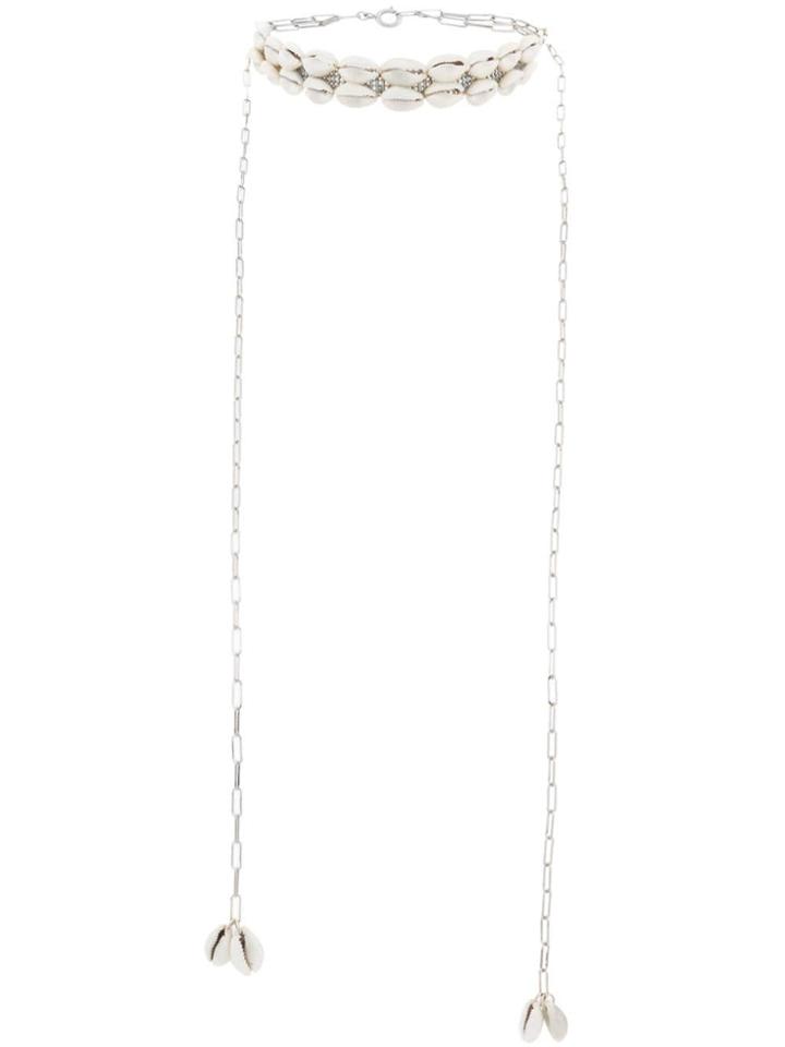 Isabel Marant Seashell Choker Necklace - Silver
