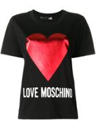 Love Moschino Logo Heart T-shirt - Black