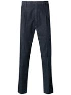 Pt01 - Tapered Cropped Trousers - Men - Cotton/spandex/elastane - 52, Blue, Cotton/spandex/elastane