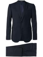Emporio Armani Patterned Single-breasted Suit - Blue