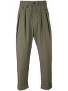 Wooster + Lardini - Pleated Trousers - Men - Cotton - 48, Green, Cotton