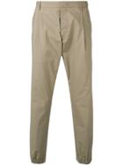 Pt01 Fitted Chino Trousers - Neutrals