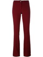 Ultràchic Pied De Poule Trousers, Women's, Size: 42, Red, Polyester/spandex/elastane/wool