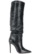 Deimille Stiletto Boots - Black