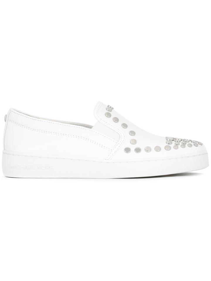 Michael Michael Kors Studded Slip-on Sneakers - White
