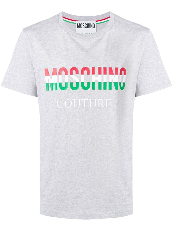 Moschino Logo Patch T-shirt - Grey