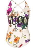Gucci Floral Logo Swimsuit - Multicolour