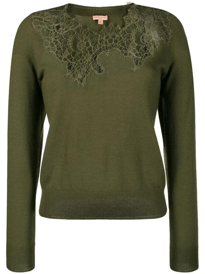 Ermanno Scervino Lace Panel Jumper - Green