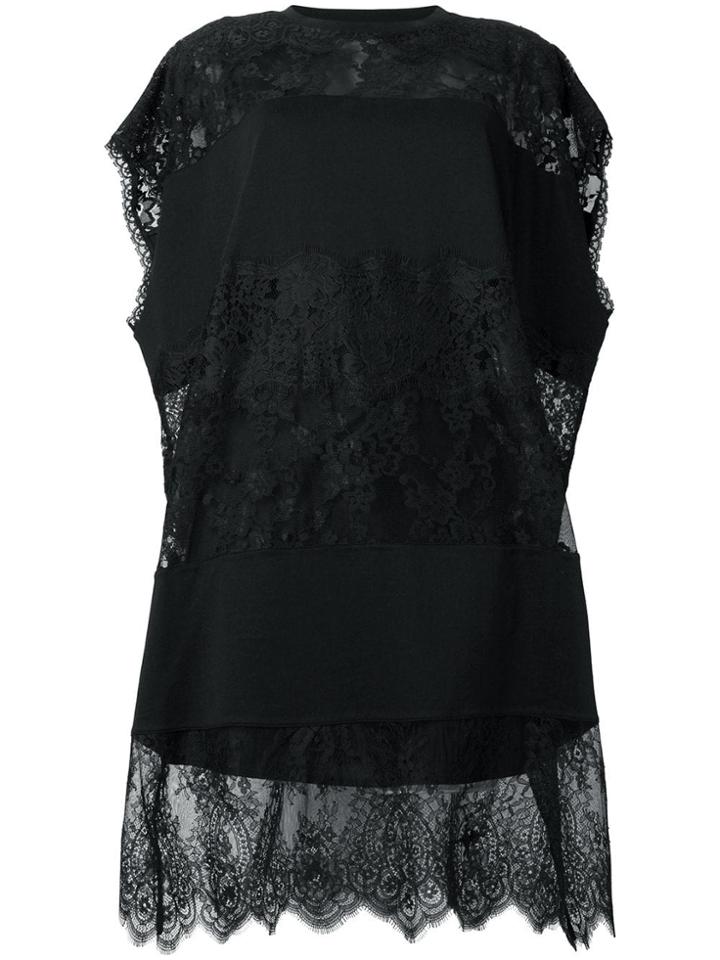 Mcq Alexander Mcqueen Hybrid Stripe T-shirt Dress - Black