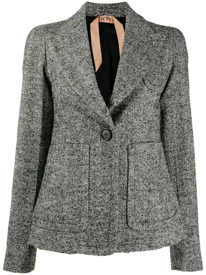 Nº21 Textured Blazer Jacket - Black