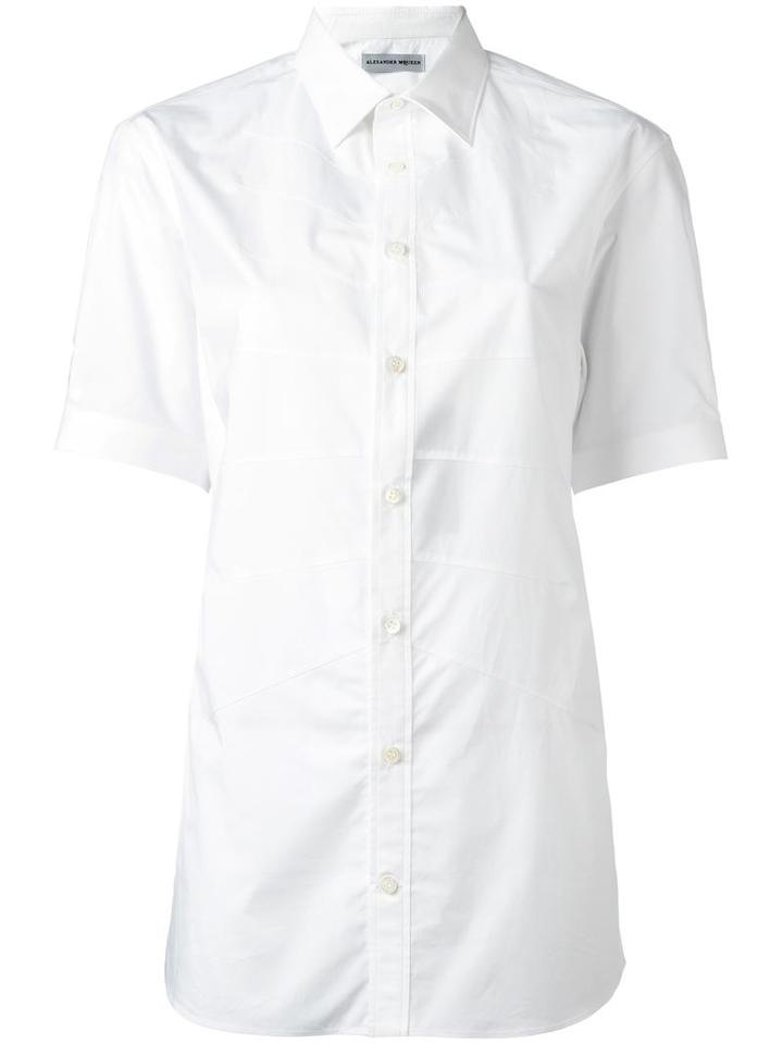 Alexander Mcqueen Darted Shirt, Men's, Size: 38, White, Cotton