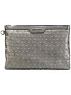 Jimmy Choo - Derek Star-embossed Clutch - Men - Nappa Leather - One Size, Grey, Nappa Leather