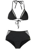 Brigitte - Panelled Bikini Set - Women - Polyamide/spandex/elastane - Pp, Black, Polyamide/spandex/elastane