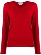 Comme Des Garçons Comme Des Garçons V-neck Jumper - Red