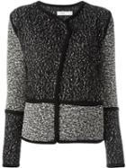 Vince Panelled Bouclé Knit Jacket, Women's, Size: Medium, Black, Cotton/polyester/wool