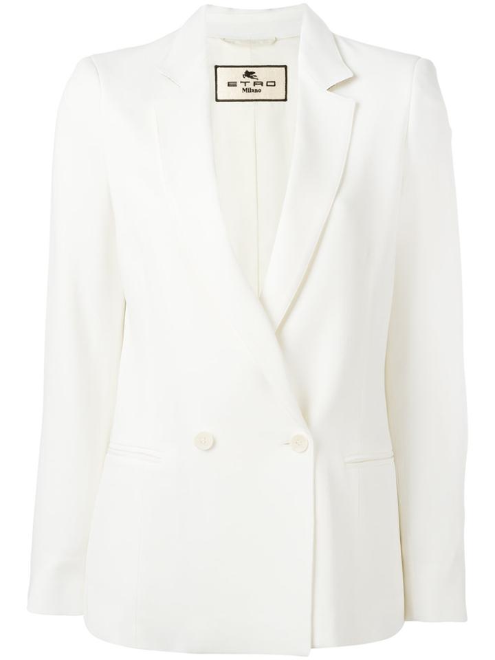 Etro Double-breasted Blazer - White