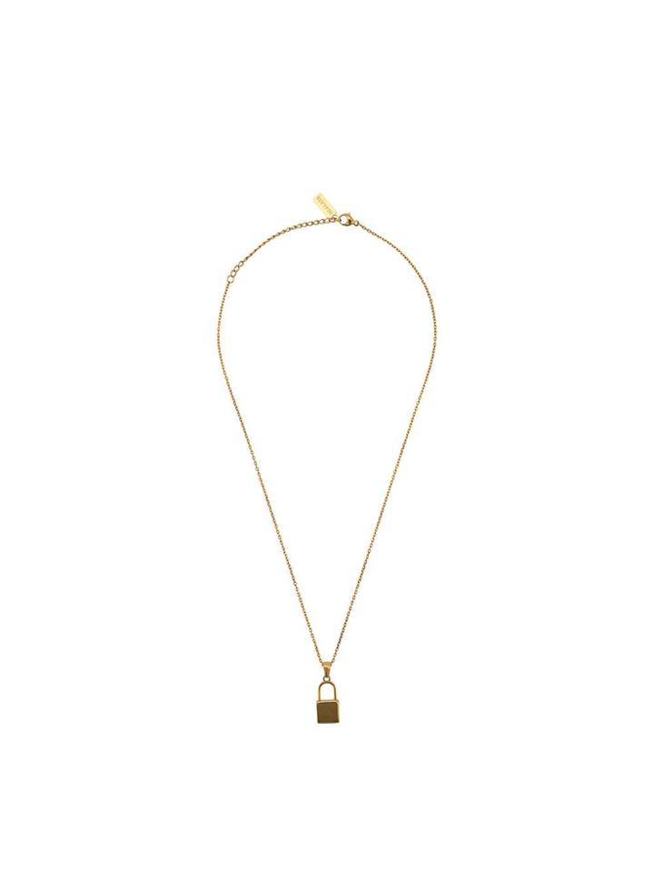 Nialaya Jewelry Lock Necklace - Gold