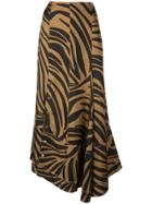 3.1 Phillip Lim Abstract Tiger-print Skirt - Brown