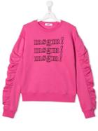Msgm Kids Teen Logo Printed Sweatshirt - Pink