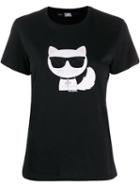 Karl Lagerfeld K/ikonik Choupette T-shirt - Black