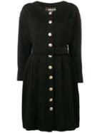 Fendi Pre-owned 1980's Long-sleeved Belted Dress - Black