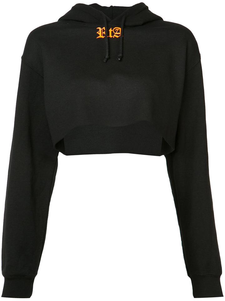 Rta - Cropped Hoodie - Women - Cotton/polyester - M, Black, Cotton/polyester