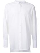 Wooyoungmi Band Collar Shirt, Men's, Size: 52, White, Cotton/spandex/elastane