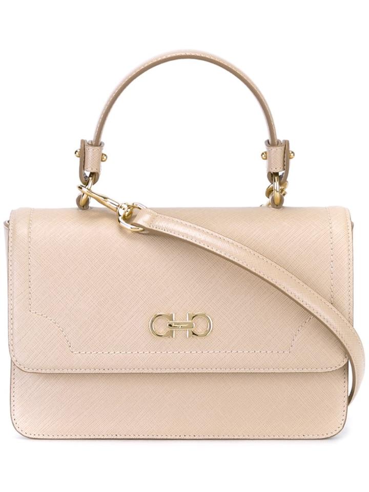 Salvatore Ferragamo 'seila' Shoulder Bag - Nude & Neutrals