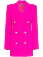 Attico Double-breasted Long-line Blazer - Pink