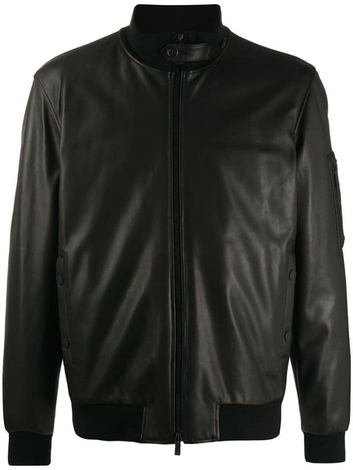 Z Zegna High-neck Bomber Jacket - Black