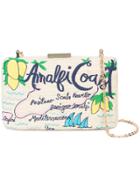 Kayu Map Embroidered Clutch Bag - Nude & Neutrals