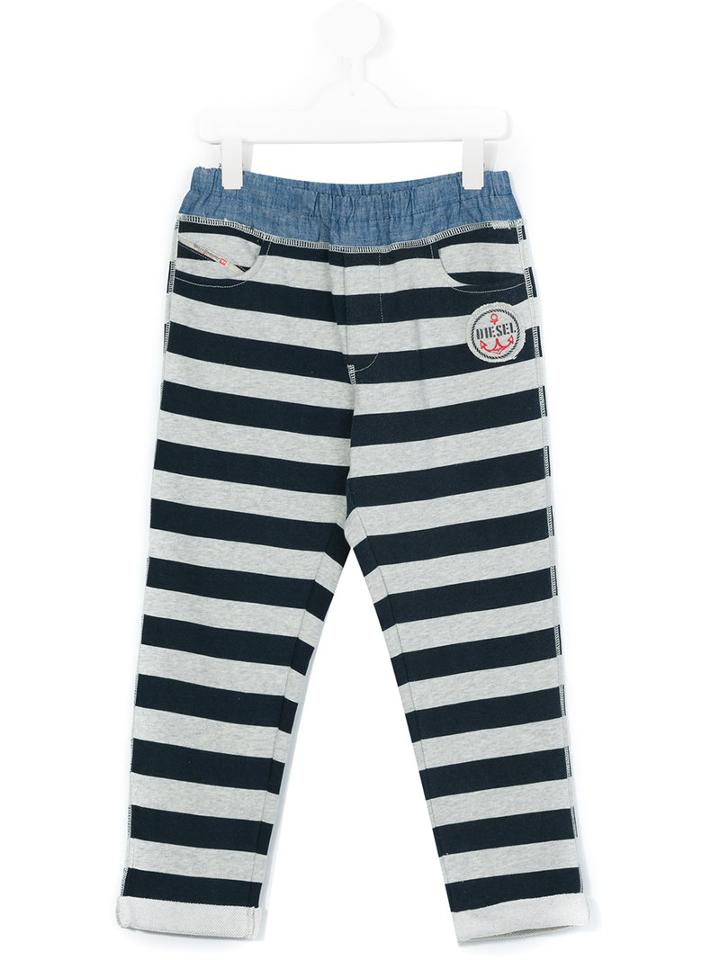 Diesel Kids - Striped Tracksuit Bottoms - Kids - Cotton/polyester - 2 Yrs, Blue