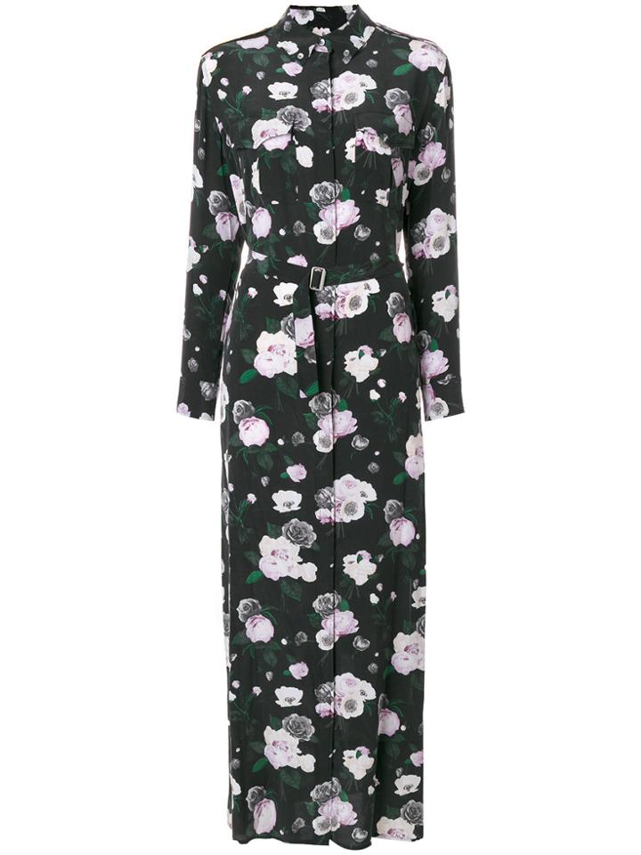 Equipment Floral Print Maxi Dress - Black