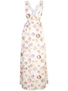 Agua By Agua Bendita Sea Shell Print Maxi Dress - White