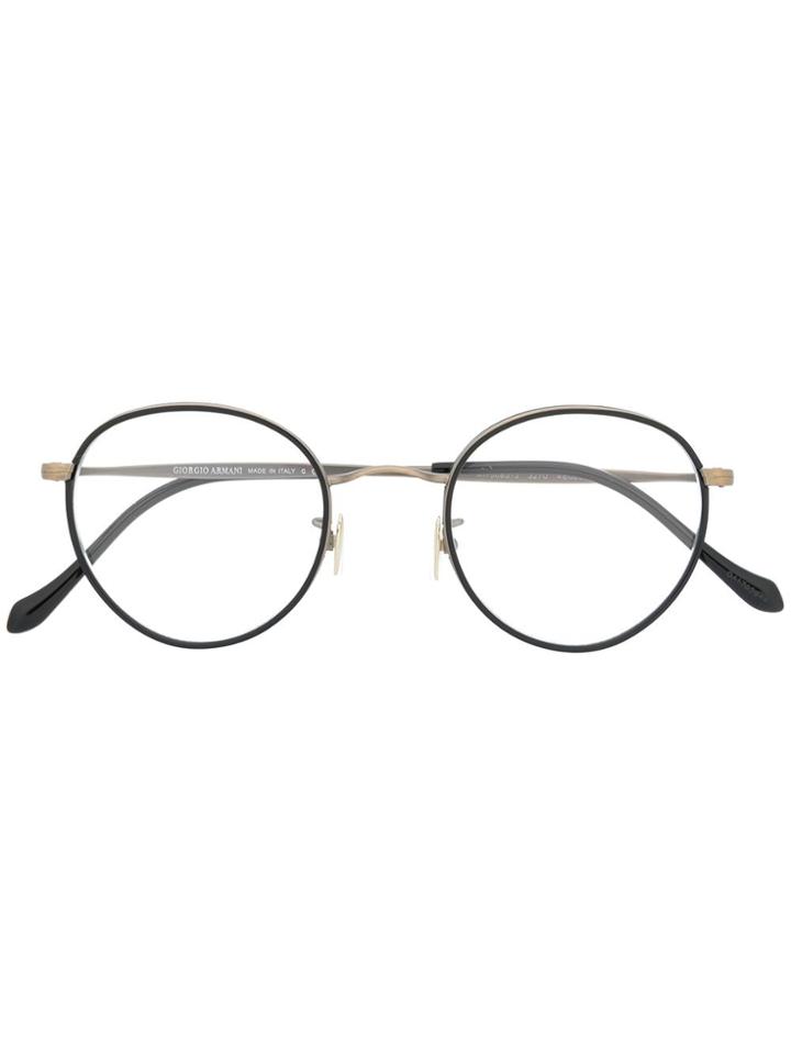 Giorgio Armani Logo Round Glasses - Gold