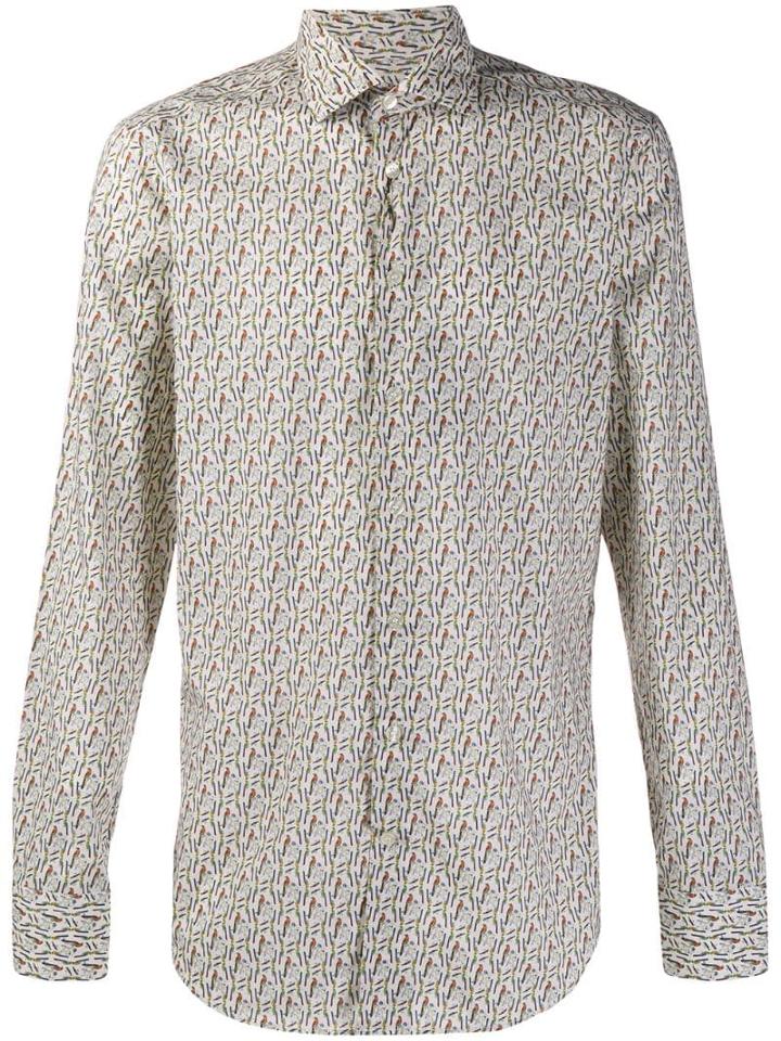 Etro Parrot Print Shirt - Neutrals