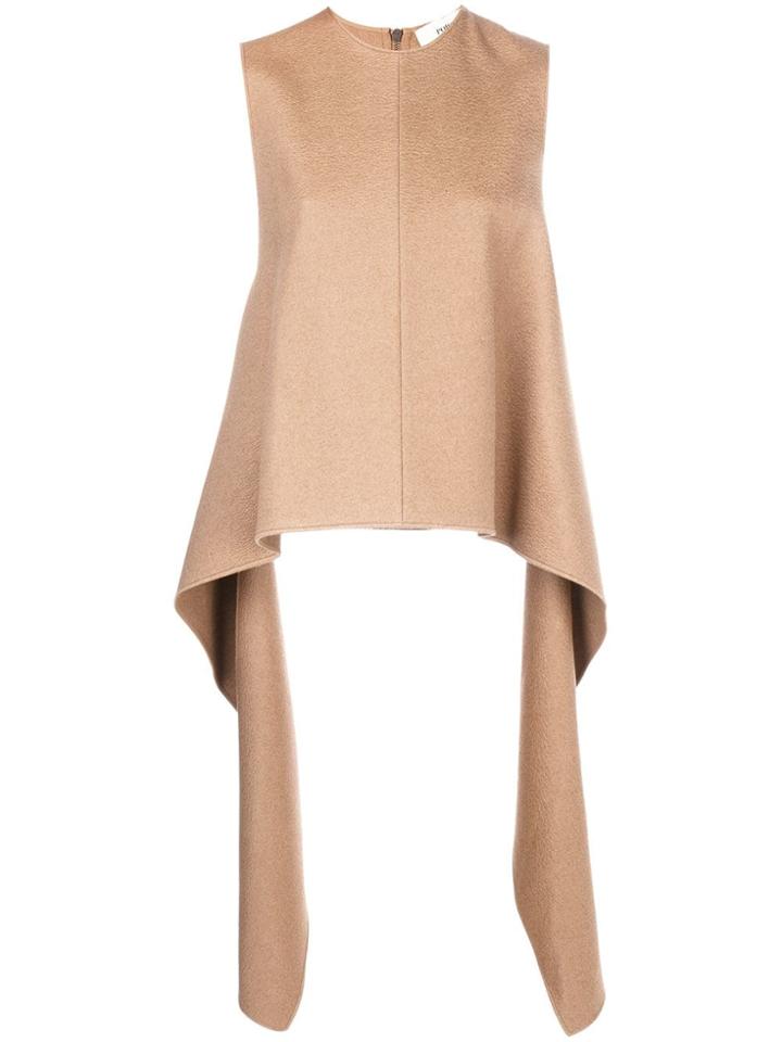 Ports 1961 Sleeveless Draped Back Top - Brown