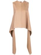 Ports 1961 Sleeveless Draped Back Top - Brown