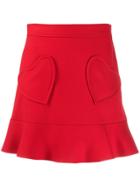 Red Valentino Heart Patch Skirt