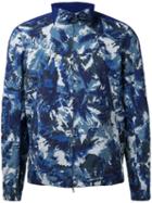 Kazuyuki Kumagai - Leaves Print Zipped Jacket - Men - Nylon/polyester - 1, Blue, Nylon/polyester