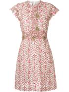 Giambattista Valli Floral Embroidery Dress - Pink & Purple