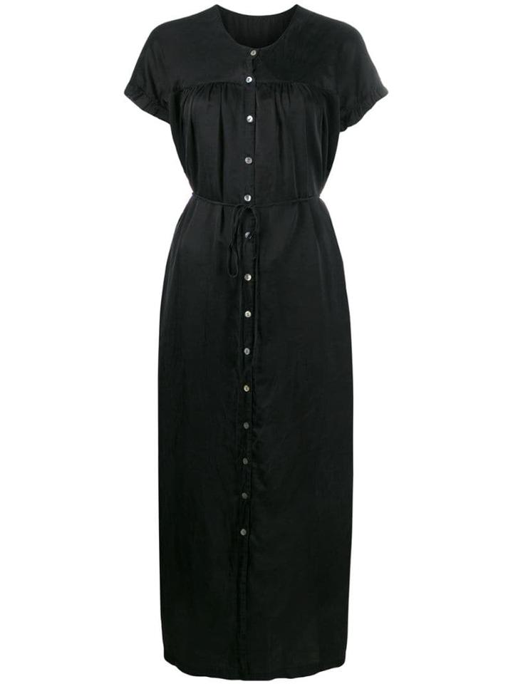 Raquel Allegra Poet Satin Dress - Black