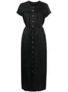 Raquel Allegra Poet Satin Dress - Black