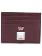 Fendi Two-tone Card Holder - Red