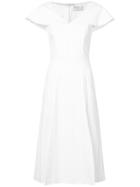 Christian Siriano Pinstripe Dress - White