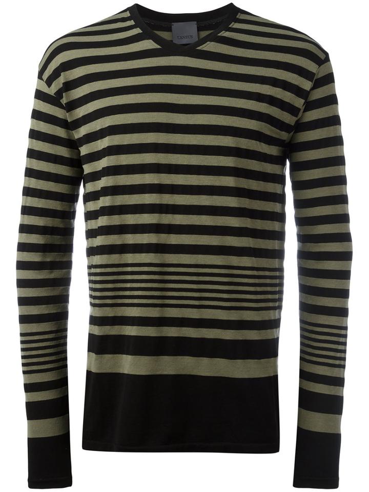 Laneus Striped Sweater, Men's, Size: Xl, Black, Cotton/polyamide