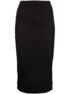 Rick Owens Lilies Pencil Skirt, Women's, Size: 38, Black, Polyamide/angora/wool