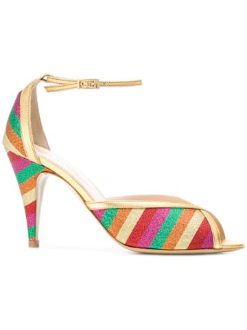 Lenora Striped Sandals - Multicolour